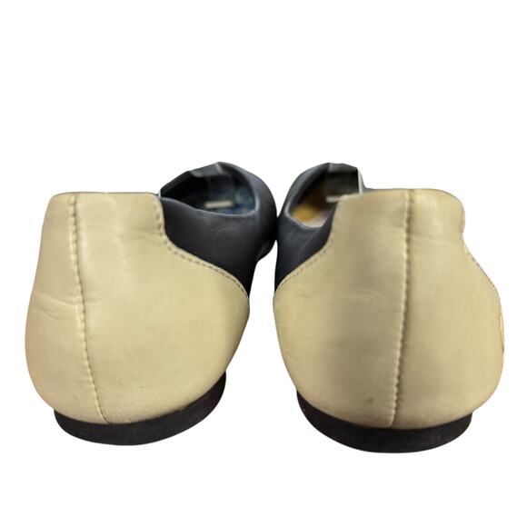 Born Devorah Womens Black Ivory Leather Slip On Ballet Flats Loafers Shoes sz 8 - Picture 11 of 16